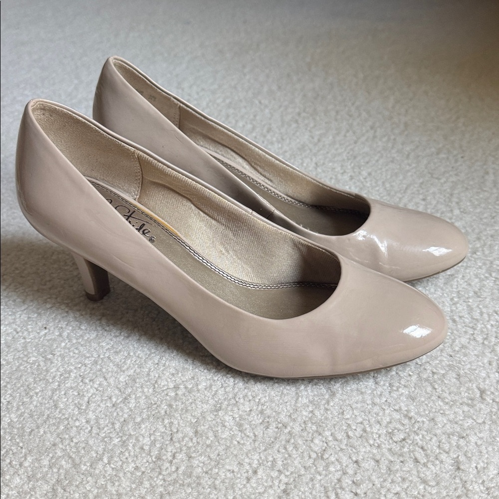 Nude Patent Leather Heels